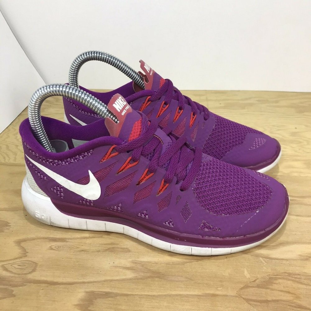 Nike Womens Free 5.0 Running Shoes Purple sz5.5